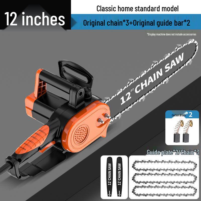 16-Inch Corded Electric Chainsaw: Handheld, Large Capacity for Household and Outdoor Use