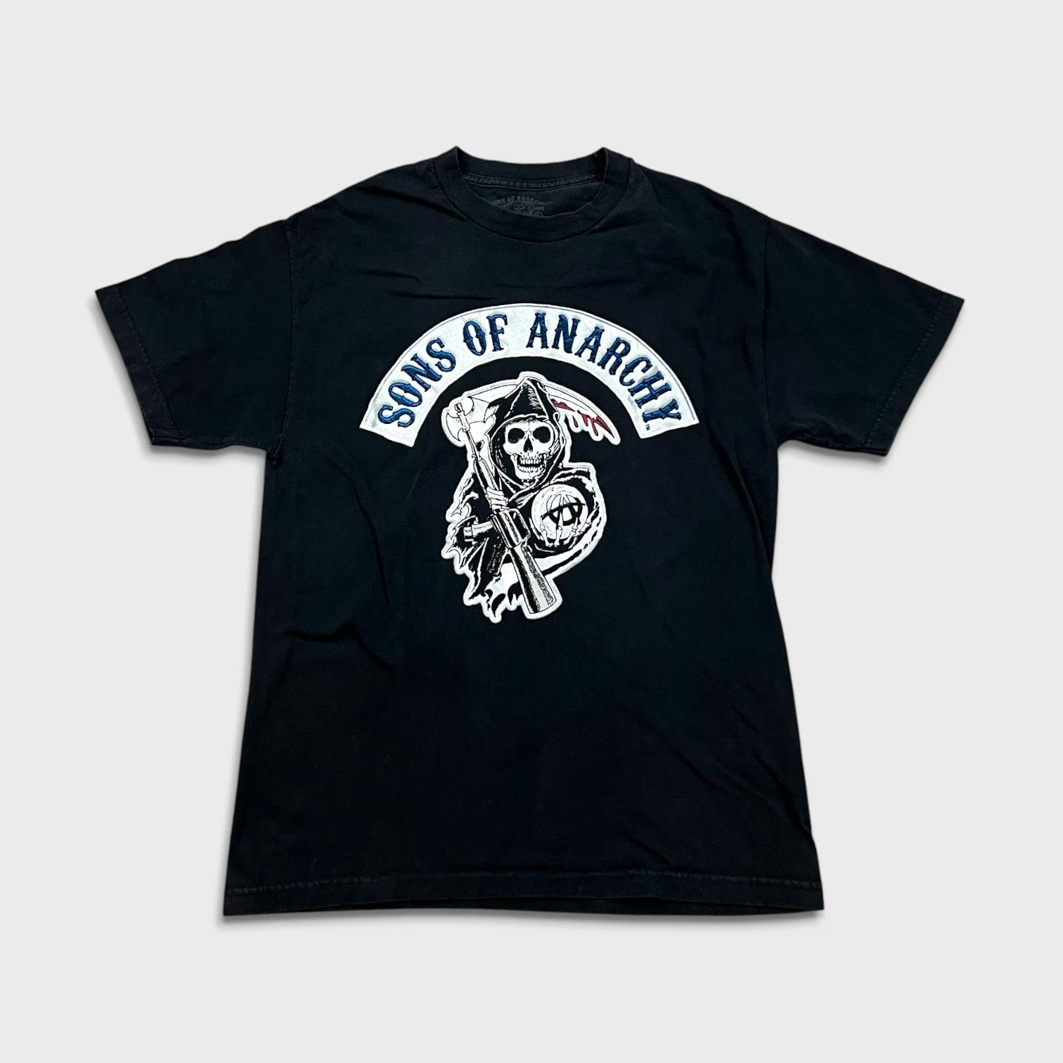 Sons of Anarchy T Shirt Mens Large Black SOA Biker Reaper TV Graphic Tee 3XL