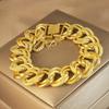 24K Gold Plated 1.5cm Wide Filigree Bracelet for Men & Women - Perfect Luxury Gift for Festivals & Parties