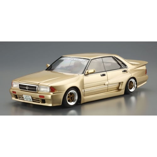 Aoshima Bunka Kyozai 1/24 The High-Class Car Series No. 2 Nissan Y31 Sedoguro Plastic Model Kit, Molded in Color