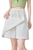 [MORGEN SKY] Trekking Skirt Women's Culottes Pants Outdoor Wear Knee-Length Cargo Pants Lightweight Sweat-Wicking Quick-Drying Elastic Waist Pockets S