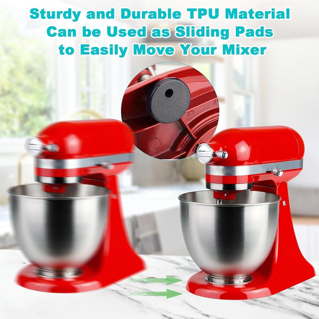Beautyflier Mixer Bottom Foots for KitchenAid Tilt Head Stand Mixer KSM150 KSM152 KSM154 KSM155 KSM158 KSM160, Sturdy and Durable TPU Replacement