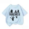 Trendy Kids Short Sleeve T Shirt Stylish Stranger Things Crew Neck Street Fashion Summer Casual Wear For Children 3 14Y