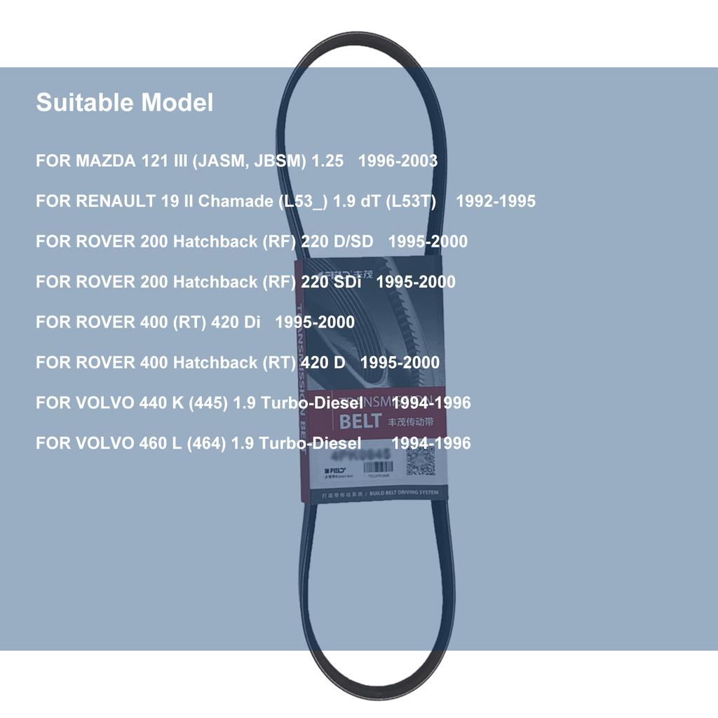 6PK1175 Keilrippenriemen Für RENAULT 19 II Chamade 1.9 dT 1992-1995 MAZDA 121 III 1.25 1996-2003 VOLVO 440 K 460 L ROVER 200 400