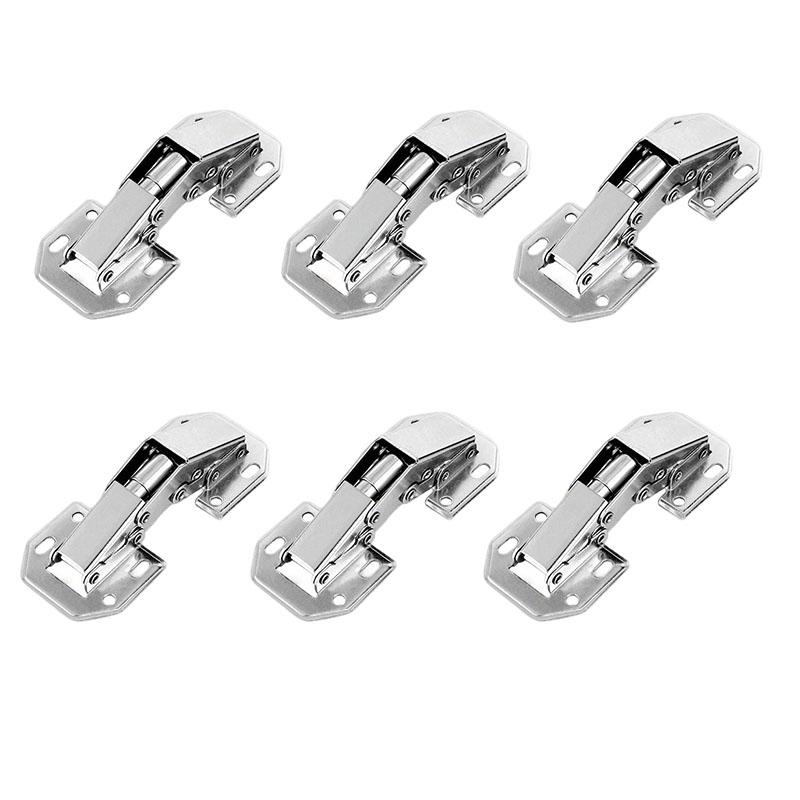 90 Degree Steel Cabinet Hinges No-Drilling HoleHydraulic Buffer Hinge Kitchen Cabinet Cupboard Hinges Furniture Hardware