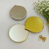 Foldable Metal Pocket Mirror Portable Compact Smooth Edge Makeup Touch Up Tool for Students Daily Commute Use