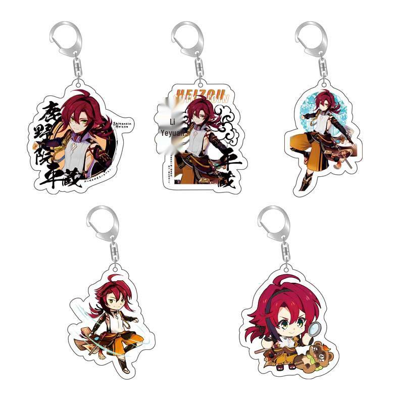 Genshin Impact 2D Keychain: Nilou, Nahida, Amber, Kaeya, Tighnari, Kazuha Pendant