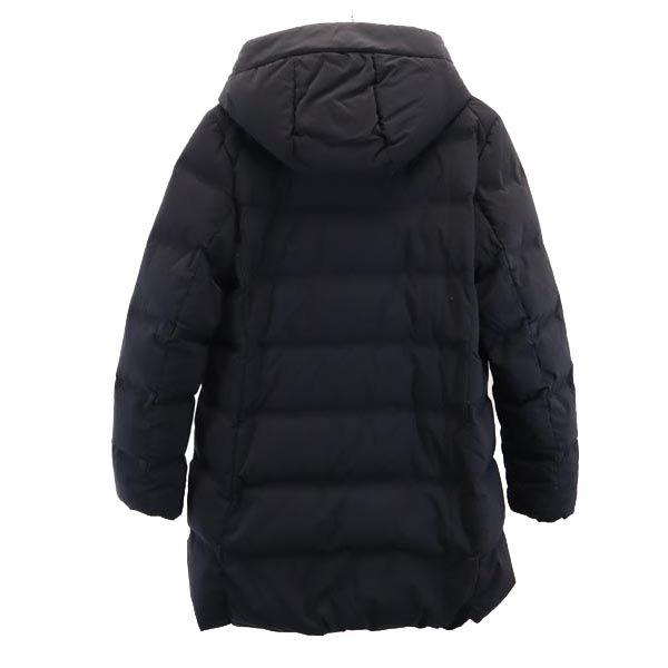 Uniqlo Sømløs Kort dunjakke L Marineblå hette Dame Brukt