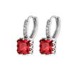 Stylish Zircon Square Alloy Earrings For Women Geometric Summer 2022 Jewelry Unique