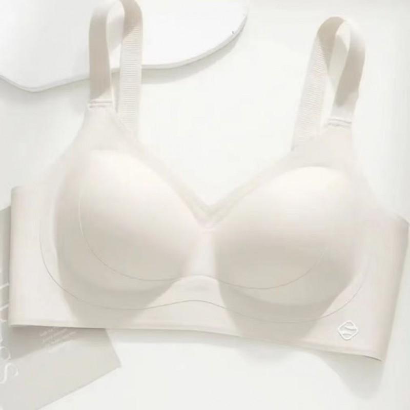 Womens Push Up Bra Small Bust Seamless Wirefree T-Shirt Lingerie With Side Support