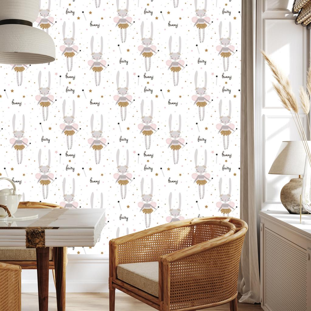 Fairy Rabbits Wallpaper for Living Room and Bedroom 50x1000