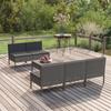 Day and Night - Day and Night Garden Furniture Set 6 Pieces and Gray Synthetic Rattan Cushions