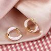 Exquisite Zinc Zinc Alloy Circle Women Jewelry Hoop Ear Buckle Korean Style Earrings Enamel Oil Drop Earrings