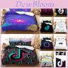 Luxurious Tiktok Pattern Duvet Cover Set With Pillowcase For Comfortable Sleep