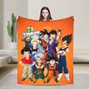 DBZ Anime Blanket Son Goku Flannel Funny Soft Throw Blanket for Bedding Lounge Winter,