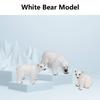 Lifelike White Bear Model Educational Ocean Animal Figures Model White Bear Decoration6pcs