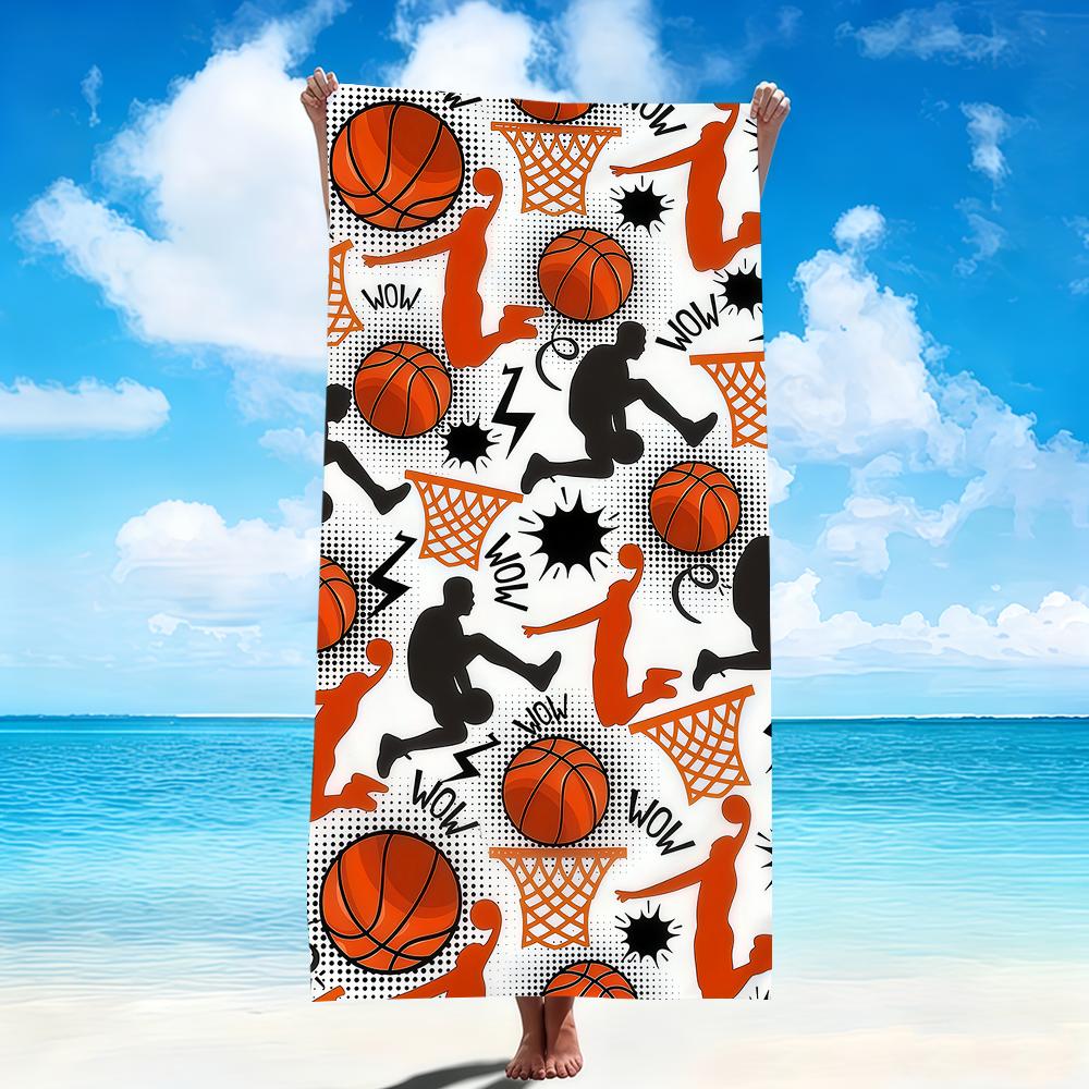 Basketball baseball soccer pattern kid Towel Beach Towels Soft Quick Dry Pool Towel for Travel Gym bathing Spa Camp sport Gift