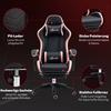 Office Chair, Gaming Chair, 1 Headrest, 1 Lumbar Support, Pink + Black