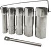 5 stücke Silber Rohr Box Spanner Set Rohr Schraubenschlüssel Metrische Buchse Set Reparatur Hand Werkzeuge