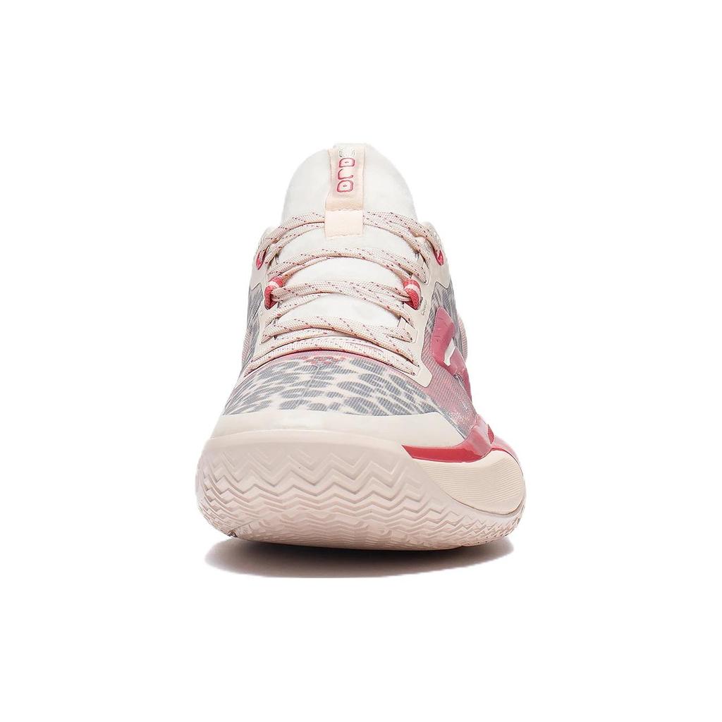 New LINING Speed 9 Premium Basketball Shoes Men Low Top Light Gray Pink ABAS071-4