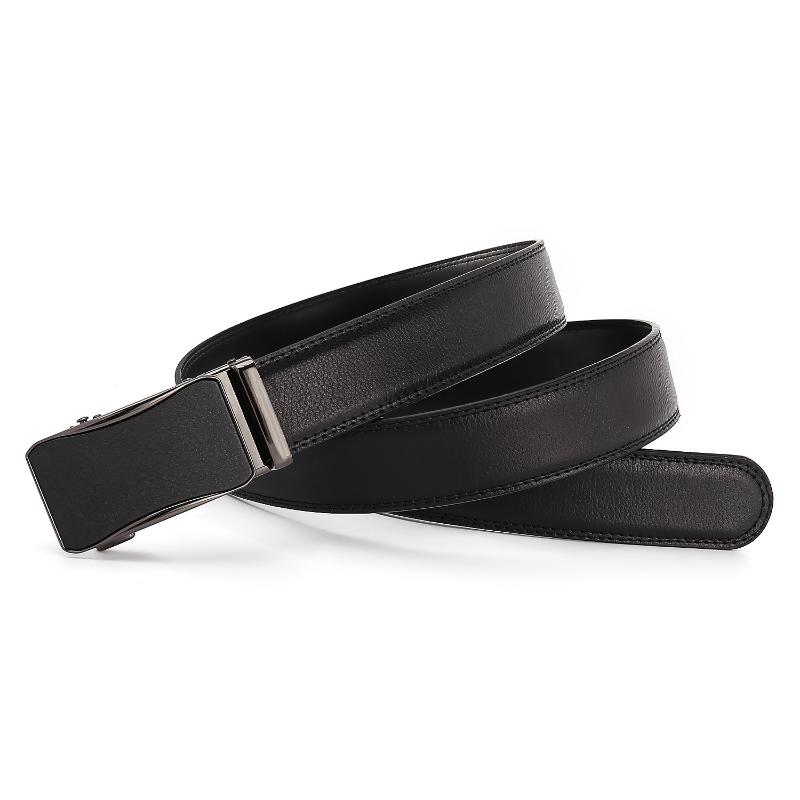 PULO Zweilagiges Rindsleder Doppelnaht Oberes Rindsleder Legierung Automatische Schnalle High-End Gürtel