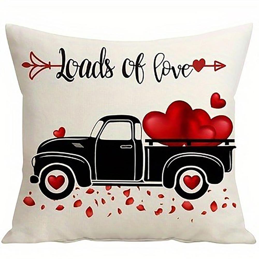 Home Decor Love-Themed Digital Print Pillow Covers Pattern Cushion Cover Suitable For Sofa Bedroom Car Pillow Cover