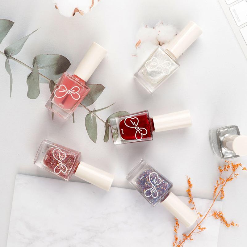 Oil-based Nail Polish No Bake Fast Drying Non-peelable Non-slip Safe Odorless Nude Color Nail Salon Nail Polish