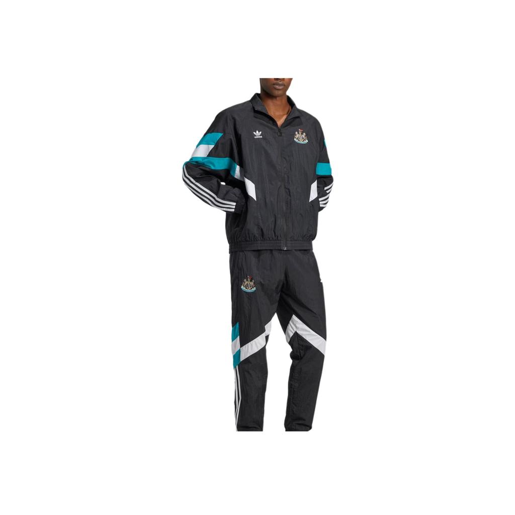 Adidas Originals Top FW24 Newcastle United FC Series Zipper Stand Collar Comfortable Jacket Men Jacket Black IX5155