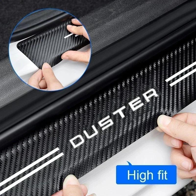 Car Decals for DACIA Duster Emblem Spring Lodgy Dokker Door Threshold Anti Scratch Protective Film Sill Waterproof Stickers