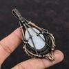 Rainbow Moonstone Copper Pendant Copper Wire Wrapped Jewelry Natural Gemstone Pendant Copper Wire Wrap Pendant Handmade Jewelry Gift For Her