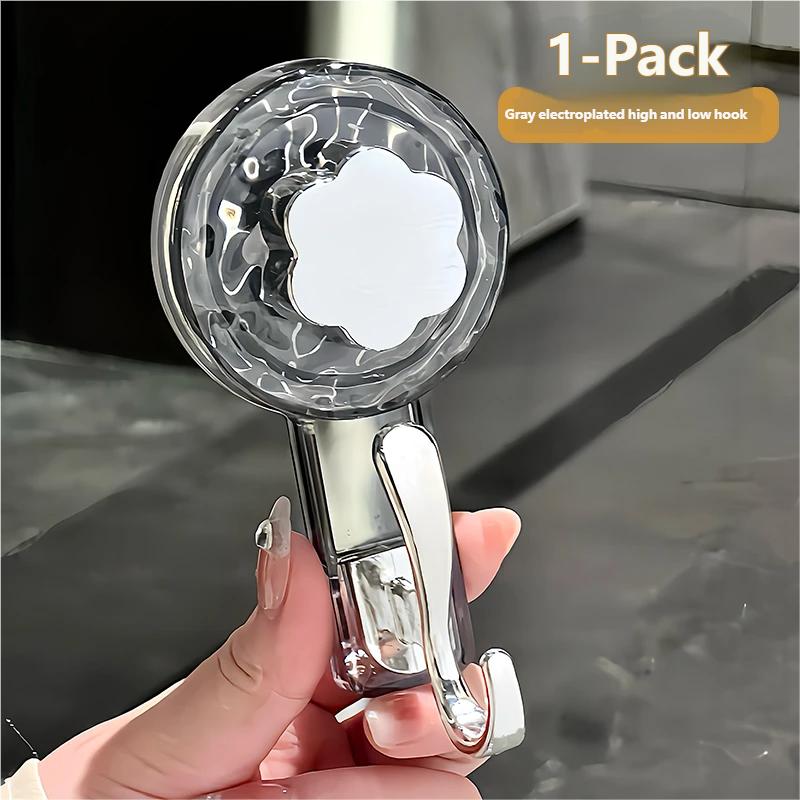 Strong Suction Cup Hook, No Drilling Required, Traceless Vacuum Adhesive for Bathroom Door, Stick-on Towel and Clothes Hook