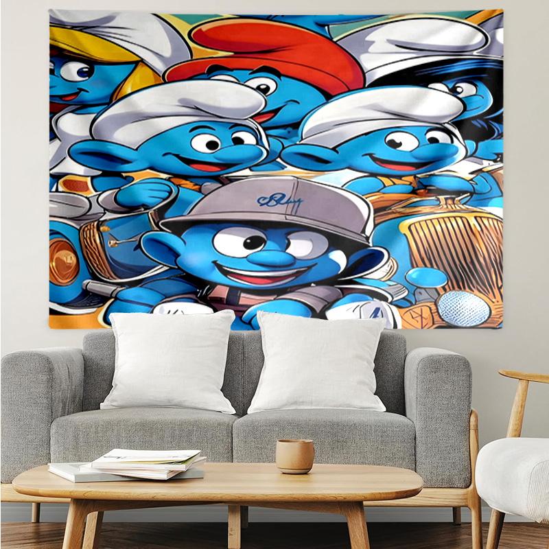 1PC The Blue Cheese Adventure Tapestry Accessories Playroom Tapestry, for Bedroom,Livingroom, dormitory Room Wall Decor Fan Birthday Gifts
