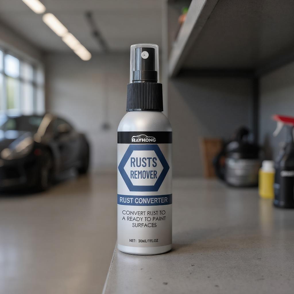 Multi-Purpose Rust Remover Spray for Metal Surface Chrome Paint - Auto Rust Stain Remover & Detailing Cleaner
