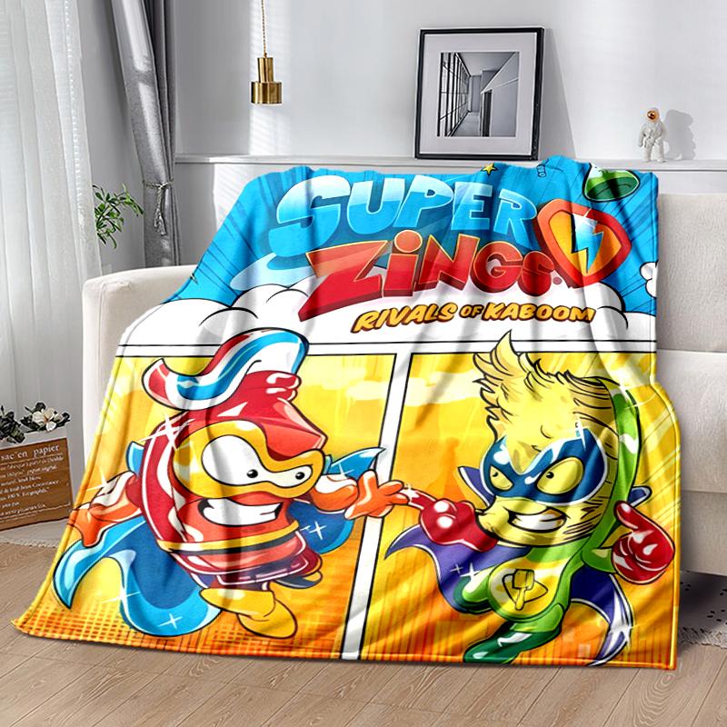 1pc Blanket Superthings1 Print Design, Lightweight Blanket for Sofa, Bed- Soft &Warm, Gift for All Seasons Like Christmas, Halloween
