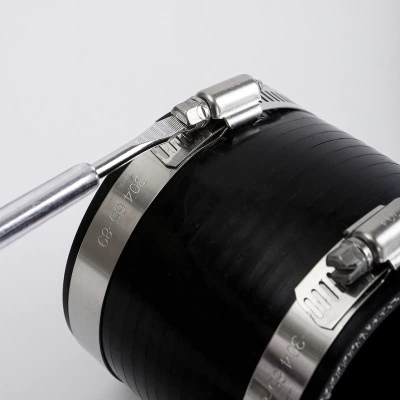 2.25In ID Straight Silicone Hose Coupler With Stainless Steel Hose Clamps, 2-1/4 In Silicone Coupler High Temp 4-Ply Reinforced 3In Length