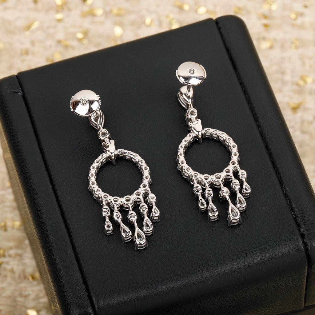New Hot Brand Vintage Earrings for Women Luxury Jewelry Fashion Designer Eardrop Pure 925 Sliver Water Drop Party Stud Earrings