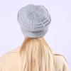 Women's Autumn and Winter Plus Velvet Thick Knitted Warm Beret Jacquard Striped Knitted Cute Hat