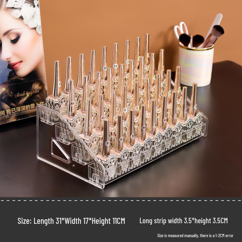 Multi-layer Transparent Cosmetic Organizer for Eyeshadow, Powder, Lipstick, Perfume, and Nail Polish