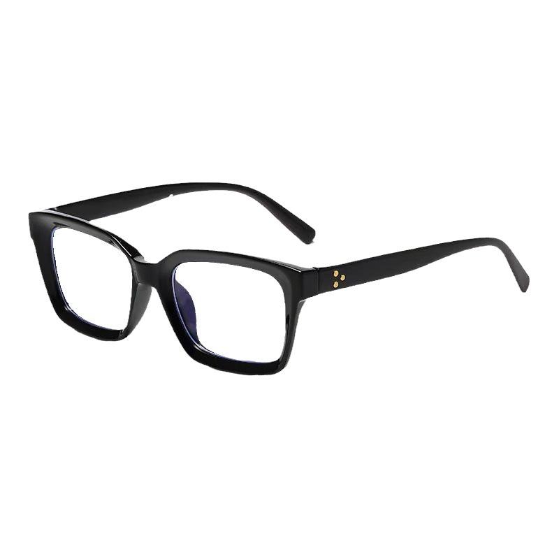 Women's Large Frame Anti-Blue Light Flat Lens Glasses - Simple, High-End Look, No Prescription Needed