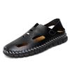 Luxury Handmade Summer Shoes Brand Designer Casual Sandals Classic Slip On Outdoor Men Sandals Leather Comfy Walking Sneakers
