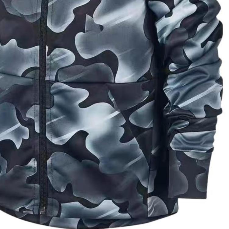 Nike Giacca Felpa con Cappuccio Mimetica Sportiva Casual Maniche Lunghe Bambini giacche Nero BQ1657-010