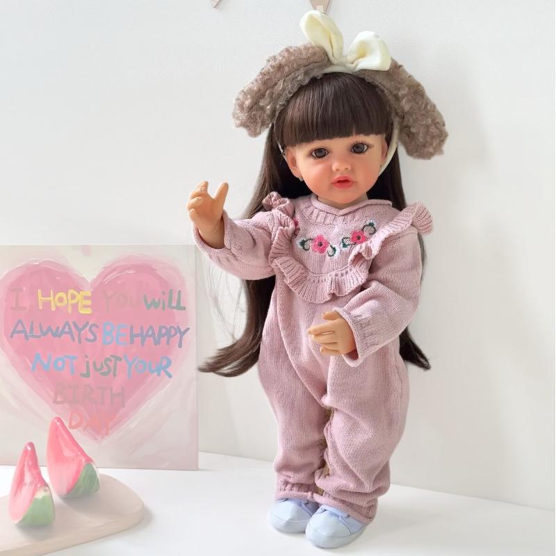 

Кукла Реборн для девочки Реалистичная Настоящая Жизнь Новорожденная Живая Игрушка Платье Дети Подарки