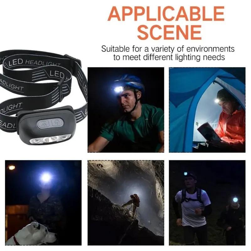 The Front Light USB Powerful LED Charging Sensing Headlights Night Outdoor Camping Hand -painted Flashlight Fishing Work Lamp