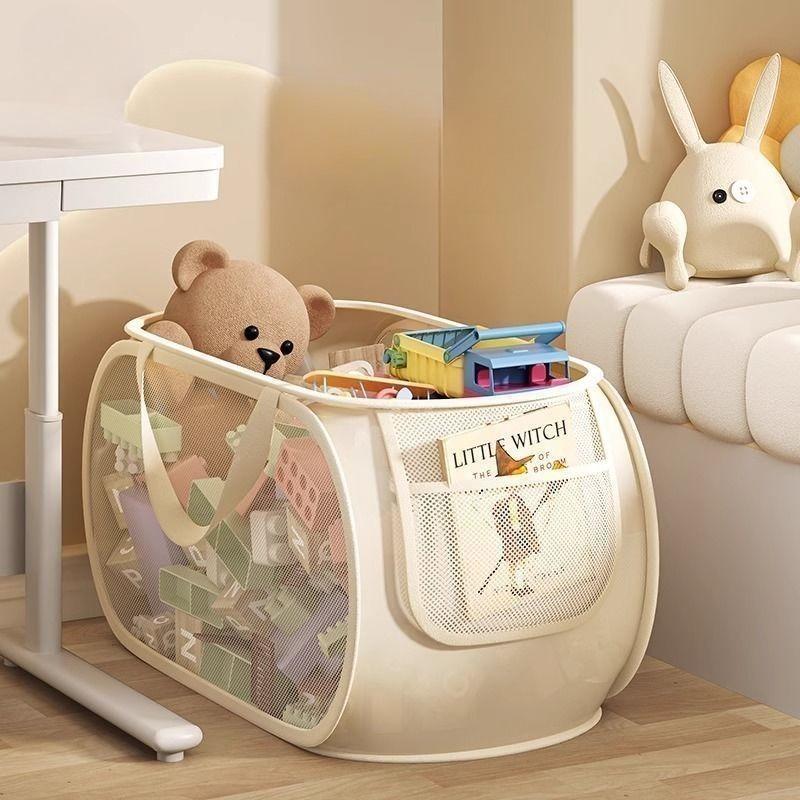 Toy Storage Basket Organizer Toys Children Storage Bag Dirty clothes basket Big Hand-held clothing storage bucket Box