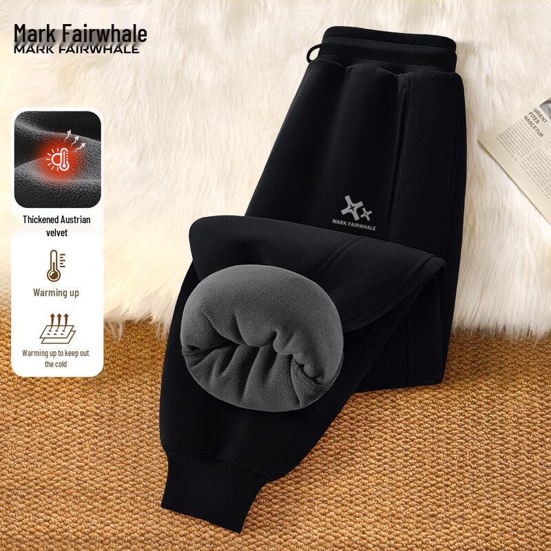 Mark Hua Fei Men's Thickened Fleece-Lined Jogger Pants