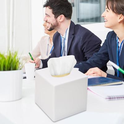 Caja de Pañuelos Cubo Cuadrado Soporte para Caja de Pañuelos Abertura Ovalada Grande Cubierta Decorativa Almacenamiento Encimera de Tocador Dormitorio Tocador