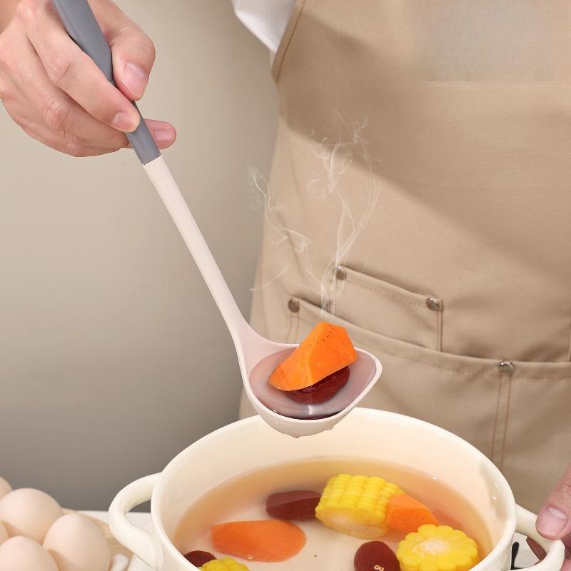 Food Grade Silicone Spatula Non Stick Pot Spatula Heat-resistant Pot Protector Household Stir Fry Soup Spoon