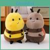 Cute Bee Plush Toy Stuffed Animal Pillow Soft Short Plush Pp Cotton Filling Gift