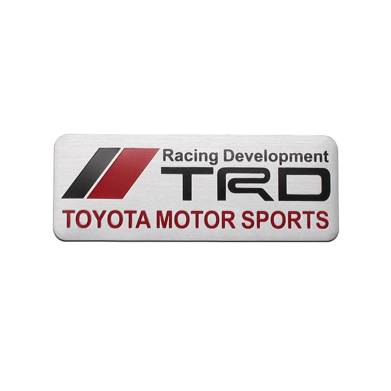 Aluminum Car Body Side Stickers Fender Trunk Decor Badge Decal For Toyota TRD Camry RAV4 Land Corolla Levin 86 Yaris Aygo Hilux