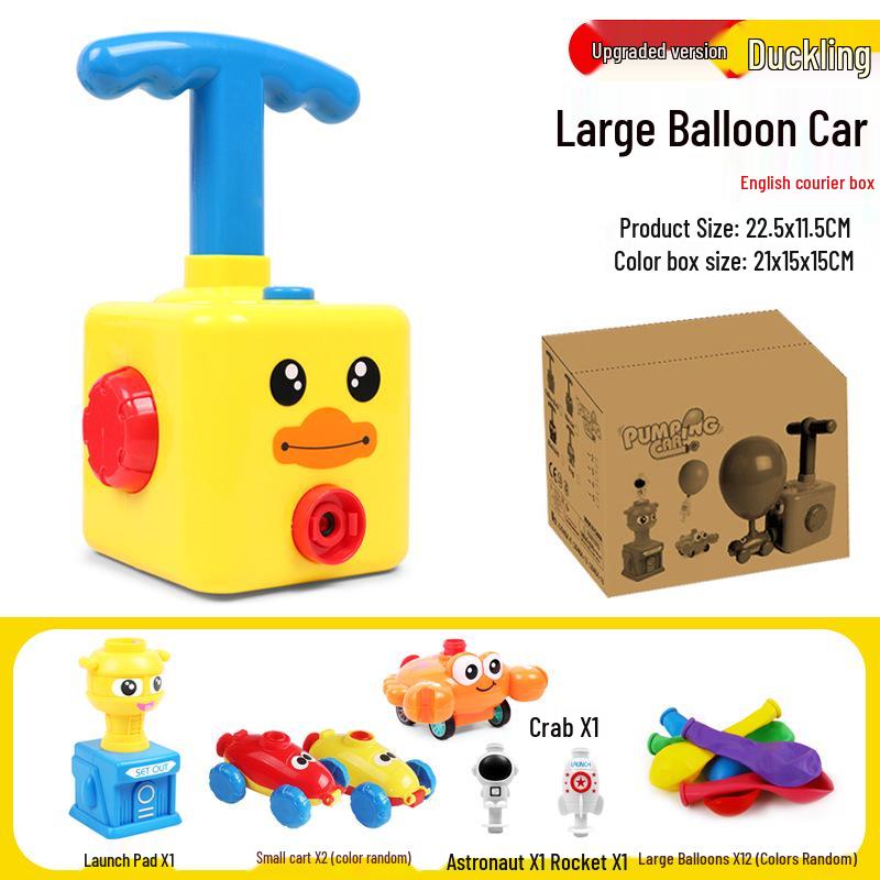 Free Shipping: Inertial Power Balloon Car for Kids – Press and Release Glider for Toddler Education